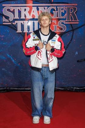 Fan event Stranger Things 5 Theo Carow at the Netflix Stranger Things season 5 fan event at Tempelhof Airport Hangar 7 on 18 11 2025 in Berlin Copyright: xEventpressxKochanx