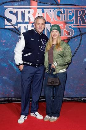 Stranger Things 5 fan event Dennis Schmidt Foss and Dalia Mya Schmidt Foss at the Netflix Stranger Things season 5 fan event at Tempelhof Airport Hangar 7 on 18 11 2025 in Berlin Copyright: xEventpressxKochanx