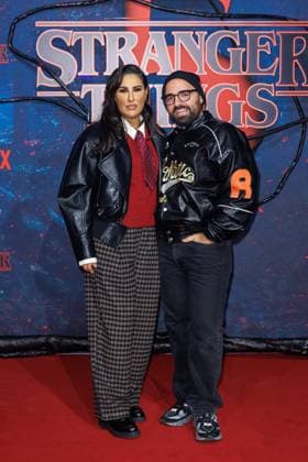Fan Event Stranger Things 5 Senna Gammour and Xhem at the Netflix Stranger Things Season 5 Fan Event at Tempelhof Airport Hangar 7 on 18 11 2025 in Berlin Copyright: xEventpressxKochanx