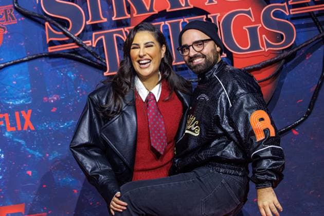 Fan Event Stranger Things 5 Senna Gammour and Xhem at the Netflix Stranger Things Season 5 Fan Event at Tempelhof Airport Hangar 7 on 18 11 2025 in Berlin Copyright: xEventpressxKochanx