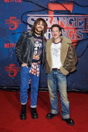 Stranger Things 5 fan event Riccardo Simonetti and Nico Stank at the Netflix Stranger Things season 5 fan event at Tempelhof Airport Hangar 7 on 18 11 2025 in Berlin Copyright: xEventpressxKochanx