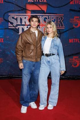 Fan Event Stranger Things 5 Noah Miguel Oechsle Rodriguez and Lara Spengler at the Netflix Stranger Things Season 5 Fan Event at Tempelhof Airport Hangar 7 on 18 11 2025 in Berlin Copyright: xEventpressxKochanx