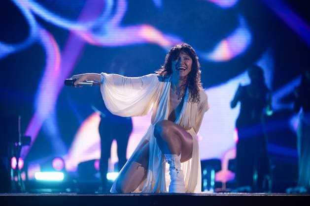 November 18, 2025, Eboli, Italy: Elisa Toffoli aka Elisa performs live at Palasele duirng the Palasport Live 2025 Tour. Eboli Italy - ZUMAs197 20251118_aaa_s197_384 Copyright: xAndreaxGulx