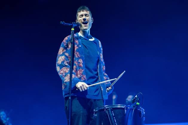 November 18, 2025, London, United Kingdom: Dan Smith of Bastille seen performing live on stage during their UK tour. Bastille Performed at London O2 Arena UK as the last night of their From All Sides Songs from the First 15 years, UK Tour on 18th November 2025.Bastille are Dan Smith, Will Farquarson, Kyle Simmons and Chris Wood, The Band Bastille was also joined by guest touring musicians. London United Kingdom - ZUMAs197 20251118_aaa_s197_441 Copyright: xBonniexBritainx