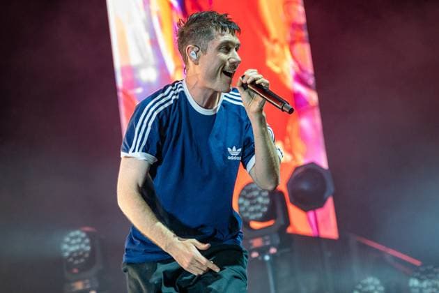 November 18, 2025, London, United Kingdom: Dan Smith of Bastille seen performing live on stage during their UK tour. Bastille Performed at London O2 Arena UK as the last night of their From All Sides Songs from the First 15 years, UK Tour on 18th November 2025.Bastille are Dan Smith, Will Farquarson, Kyle Simmons and Chris Wood, The Band Bastille was also joined by guest touring musicians. London United Kingdom - ZUMAs197 20251118_aaa_s197_443 Copyright: xBonniexBritainx