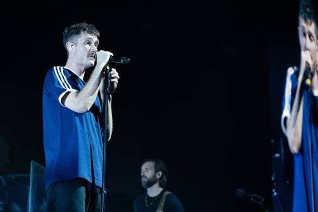 November 18, 2025, London, United Kingdom: Dan Smith of Bastille seen performing live on stage during their UK tour. Bastille Performed at London O2 Arena UK as the last night of their From All Sides Songs from the First 15 years, UK Tour on 18th November 2025.Bastille are Dan Smith, Will Farquarson, Kyle Simmons and Chris Wood, The Band Bastille was also joined by guest touring musicians. London United Kingdom - ZUMAs197 20251118_aaa_s197_447 Copyright: xBonniexBritainx