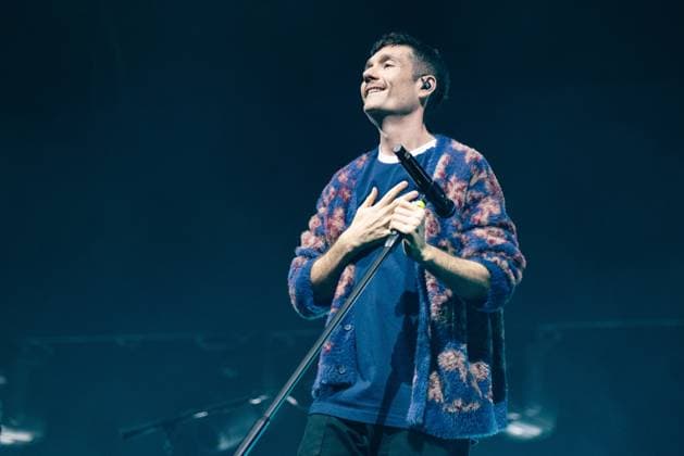 November 18, 2025, London, United Kingdom: Dan Smith of Bastille seen performing live on stage during their UK tour. Bastille Performed at London O2 Arena UK as the last night of their From All Sides Songs from the First 15 years, UK Tour on 18th November 2025.Bastille are Dan Smith, Will Farquarson, Kyle Simmons and Chris Wood, The Band Bastille was also joined by guest touring musicians. London United Kingdom - ZUMAs197 20251118_aaa_s197_448 Copyright: xBonniexBritainx