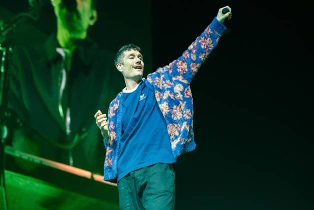 November 18, 2025, London, United Kingdom: Dan Smith of Bastille seen performing live on stage during their UK tour. Bastille Performed at London O2 Arena UK as the last night of their From All Sides Songs from the First 15 years, UK Tour on 18th November 2025.Bastille are Dan Smith, Will Farquarson, Kyle Simmons and Chris Wood, The Band Bastille was also joined by guest touring musicians. London United Kingdom - ZUMAs197 20251118_aaa_s197_455 Copyright: xBonniexBritainx