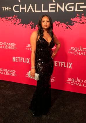 November 18, 2025, Hollywood, California, USA: Dejah Graham on the red carpet of the Netflix Squid Game: The Challenge Finale on Tuesday, November 18, 2025 at the Egyptian Theatre in Hollywood, California. JAVIER ROJAS PI Hollywood USA - ZUMAp124 20251118_zaa_p124_031 Copyright: xJavierxRojasx
