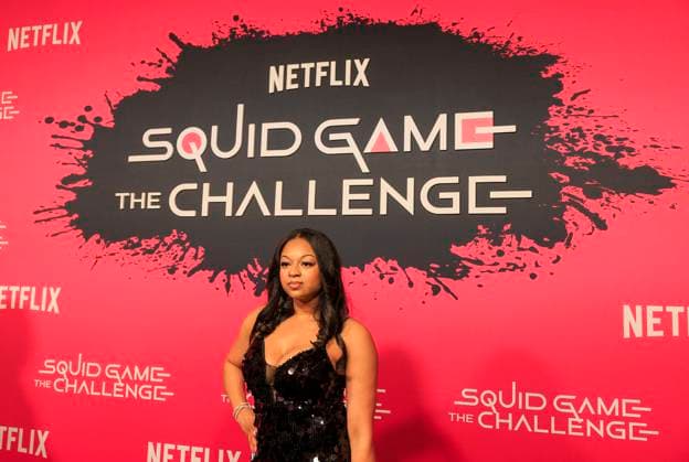 November 18, 2025, Hollywood, California, USA: Dejah Graham on the red carpet of the Netflix Squid Game: The Challenge Finale on Tuesday, November 18, 2025 at the Egyptian Theatre in Hollywood, California. JAVIER ROJAS PI Hollywood USA - ZUMAp124 20251118_zaa_p124_032 Copyright: xJavierxRojasx