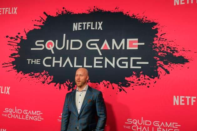 November 18, 2025, Hollywood, California, USA: Steven Jones on the red carpet of the Netflix Squid Game: The Challenge Finale on Tuesday, November 18, 2025 at the Egyptian Theatre in Hollywood, California. JAVIER ROJAS PI Hollywood USA - ZUMAp124 20251118_zaa_p124_044 Copyright: xJavierxRojasx