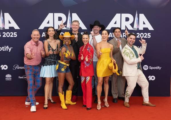 ARIA AWARDS 2025, The Wiggles during the the 2025 ARIA Awards at Hordern Pavilion in Sydney, Wednesday, November 19, 2025. ( NO ARCHIVING SYDNEY NEW SOUTH WALES AUSTRALIA  Copyright: xSITTHIXAYxDITTHAVONGx 20251119140674833368