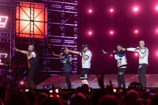 Five perform at Co-Op Live Boyband Five (5ive) performs as part of their Keep On Movin Tour at Co-Op Live, Manchester, England, 18th November 2025, Credit:Mike Gray Avalon  Copyright: xMikexGrayx xAvalonx 1053196523