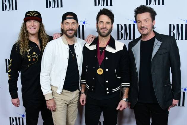 18 November 2025 - Nashville, Tennessee - Barry Knox, Scott Thomas, Matt Thomas and Josh McSwain of Parmalee. 2025 BMI Country Awards held at BMI Music Row. Nashville USA - ZUMAa123 20251118_zaa_a123_185 Copyright: xDara-MichellexFarrx