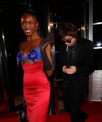 Leomie Anderson Leomie Anderson and (lennon gallagher SMOKING pictured at the GQ s Men of the Year 2025 afterparty this year event was held at 180 The Strand on November 18th 2025. The annual awards and party thrown by men s fashion and style magazine., Credit:James James Smart Pictures Avalon  Copyright: xJamesxJames xSmartxPicturesx xAvalonx 1053236471
