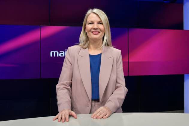 Annett Meiritz on the ARD talk show maischberger in Studio Berlin Adlershof Berlin, 18 11 2025 Foto:xM.xBehrensx xFuturexImagex maischberger1811_5109