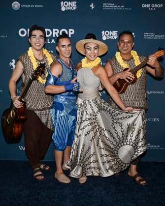November 18, 2025, Los Angeles, California, USA: CIRQUE DE SOLEIL AUANA attends the 2025 One Drop Gala Los Angeles. Los Angeles USA - ZUMAb173 20251118_aap_b173_031 Copyright: xBillyxBennightx