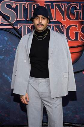 abb Leonidas Emre Pakkan as a guest on the red carpet at the big fan event with red carpet screening of the Netflix series STRANGER THINGS 5 at Tempelhof Airport on 18 11 2025 in Berlin Berlin Germany