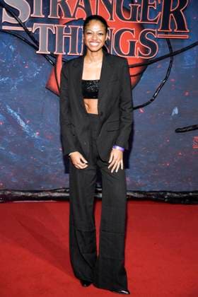 abb Maureen Adim as a guest on the red carpet at the big fan event with screening of the Netflix series STRANGER THINGS 5 at Tempelhof Airport on 18 11 2025 in Berlin Berlin Germany
