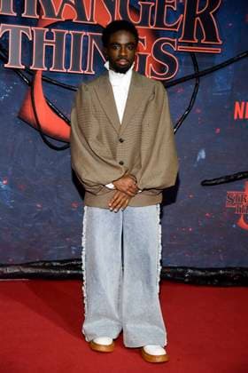 abb Caleb McLaughlin as a guest on the red carpet at the big fan event with screening of the Netflix series STRANGER THINGS 5 at Tempelhof Airport on 18 11 2025 in Berlin Berlin Germany