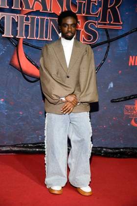 abb Caleb McLaughlin as a guest on the red carpet at the big fan event with screening of the Netflix series STRANGER THINGS 5 at Tempelhof Airport on 18 11 2025 in Berlin Berlin Germany