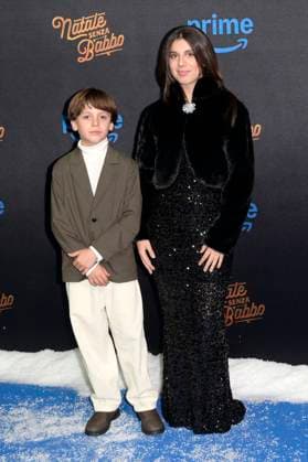 Paolo Caluano and Rita Longordo at the premiere of the Amazon Prime Video film Natale senza Babbo at Cinema Adriano Rome, 18 11 2025 Foto:xA.xM.xTinghinox xFuturexImagex natale_5101