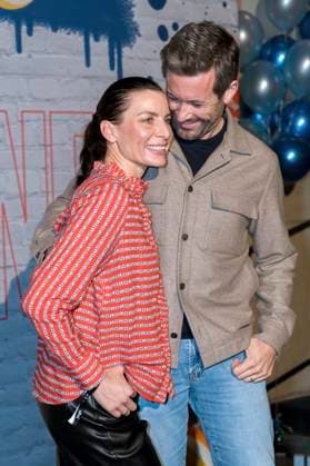 Julia Hartmann and Jan Hartmann at the screening of the Joyn series Frier and Fünfzig Am Ende meiner Tage in the Astor Film Lounge at Arri Munich, 18 11 2025 Foto:xN.xKolinzx xFuturexImagex frier_5143