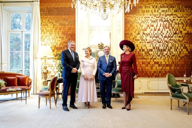 Den Haag, The Netherlands, 2025-11-19 08:57:14 THE HAGUE, 19-11-2025, King Willem-Alexander and Queen Maxima receive Grand Duke Guillaume and Grand Duchess StÃ phanie of Luxembourg for a one-day visit. King Willem-Alexander and Queen Maxima receive the Grand Ducal Couple in audience at Huis ten Bosch Palace. PHOTO: NLBeeld POOL NLBeeld Robin van Lonkhuijsen Credit: NL Beeld Patrick van Emst  Copyright: xx x