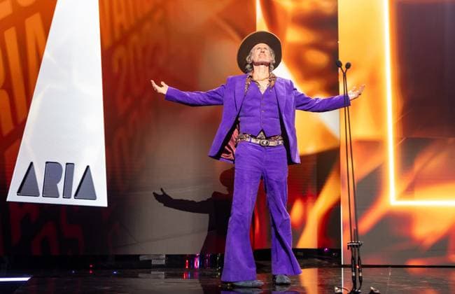 ARIA AWARDS 2025, You Am I frontman Tim Rogers during the 2025 ARIA Awards at Hordern Pavilion in Sydney, Wednesday, November 19, 2025. ( NO ARCHIVING SYDNEY NEW SOUTH WALES AUSTRALIA  Copyright: xSITTHIXAYxDITTHAVONGx 20251119170331282516