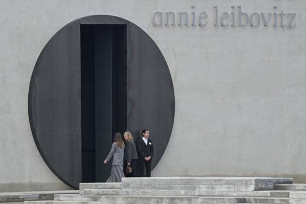 Inauguration of the Annie Leibovitz Wonderland exhibition at the Marta Ortega Pérez Foundation A Coruna The chairwoman of Inditex, Marta Ortega c , during the opening of the Annie Leibovitz Wonderland exhibition at the Marta Ortega Pérez Foundation, on November 19, 2025, in A Coruna, Galicia Spain The exhibition is the first major retrospective of the photographer in Spain and reviews her creative universe through four sections portraits of musicians from her early years, an immersive installation on the Rolling Stones tour in 1975, Stream of Consciousness with portraits of artists and writers, and an unpublished collection of her iconic fashion photographs, considered the soul of the project 19 NOVEMBER 2025 M A Coruna, Galicia A Coruna, Copyright: xM.xDylanx 7110576