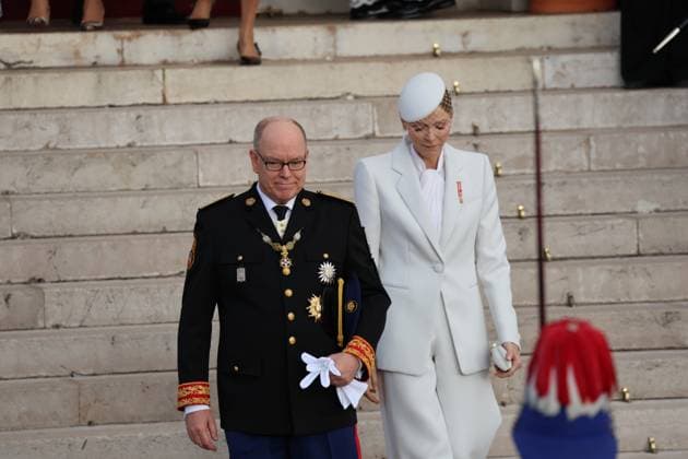 FÃªte nationale Monaco NO TABLOIDS WEB & PRINT, BILDZEITUNG OUT, BILD.DE OUT, NO DAILY MAIL, NO DAILY MAIL GROUP, NO VOICI, NO CLOSER, NO PUBLIC FÃªte nationale MonÃ gasque jour fÃ riÃ emblÃ matique qui honore le prince Albert et l™indÃ pendance de la PrincipautÃ Monaco, le 19 Novembre 2025 Charlene Wittstock,Charlene De Monaco Monaco National Day, an emblematic public holiday that honors Prince Albert and the independence of the Principality Monaco, 19 November 2025 Albert II of Monaco  Copyright: xFabricexChasseryx