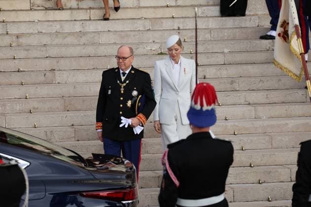 FÃªte nationale Monaco NO TABLOIDS WEB & PRINT, BILDZEITUNG OUT, BILD.DE OUT, NO DAILY MAIL, NO DAILY MAIL GROUP, NO VOICI, NO CLOSER, NO PUBLIC FÃªte nationale MonÃ gasque jour fÃ riÃ emblÃ matique qui honore le prince Albert et l™indÃ pendance de la PrincipautÃ Monaco, le 19 Novembre 2025 Charlene Wittstock,Charlene De Monaco Monaco National Day, an emblematic public holiday that honors Prince Albert and the independence of the Principality Monaco, 19 November 2025 Albert II of Monaco  Copyright: xFabricexChasseryx