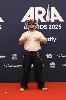 November 19, 2025: NOOKY attends the 2025 ARIA Awards at the Hordern Pavilion on November 19, 2025 in Sydney, NSW Australia - ZUMAa155 20251119_aaa_a155_078 Copyright: xChristopherxKhouryx