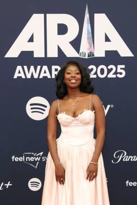 November 19, 2025: KYE attends the 2025 ARIA Awards at the Hordern Pavilion on November 19, 2025 in Sydney, NSW Australia - ZUMAa155 20251119_aaa_a155_093 Copyright: xChristopherxKhouryx