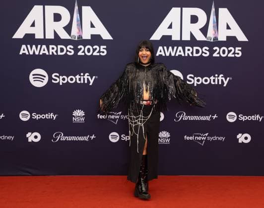 ARIA AWARDS 2025, Charlie Collins poses for a photo during the 2025 ARIA Awards at Hordern Pavilion in Sydney, Wednesday, November 19, 2025. ( NO ARCHIVING SYDNEY NEW SOUTH WALES AUSTRALIA  Copyright: xSITTHIXAYxDITTHAVONGx 20251120185076039410