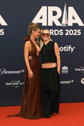 November 19, 2025: CHRISHELL STAUSE and G-FLIP attends the 2025 ARIA Awards at the Hordern Pavilion on November 19, 2025 in Sydney, NSW Australia - ZUMAa155 20251119_aaa_a155_140 Copyright: xChristopherxKhouryx
