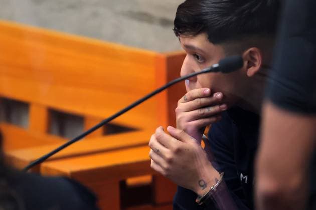 Santiago November 19, 2025 Formalization hearing of urban singer Jeremias Tobar Llevul Jere Klein at the Javier Torres Justice Center Aton Chile, Santiago Chile Aton Chile Aton 1104242  Copyright: JAVIERxTORRES ATONxCHILE