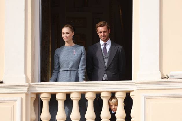 Balcony Palace during the Monaco National Day Celebrations NO TABLOIDS WEB & PRINT, BILDZEITUNG OUT, BILD.DE OUT, NO DAILY MAIL, NO DAILY MAIL GROUP, NO VOICI, NO CLOSER, NO PUBLIC Princess Charlotte, Princess Stephanie, Caroline, of Monaco,Andrea Casiraghi, Tatiana Santo Domingo ,Pierre Casiraghi, Beatrice Borromeo ,Louis Ducruet at the Balcony Palace during the Monaco National Day Celebrations, on November 19 TH 2025  Copyright: xFabricexChasseryx