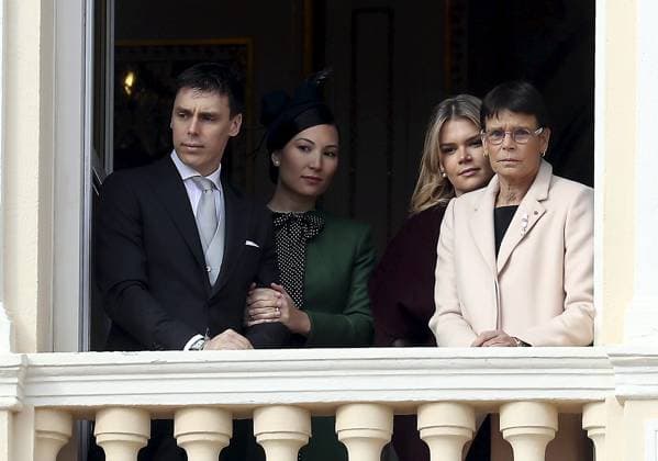 FETE NATIONALE MONACO PHOTOPQR NICE MATIN Jean François Ottonello Monaco 19 11 2025 NO TABLOIDS WEB PRINT, NO DAILY MAIL GROUP, NO VOICI, NO GALA Fete Nationale Monegasque 2025 Louis et Marie Ducruet, Camille Gottlieb et la princesse Stephanie a la fenetre du palais princier, place du palais Monaco 19 November 2025 Monegasque National Day 2025 Monaco France  Copyright: xPHOTOPQR NICExMATIN MAXPPPxJeanxFrançoisxOttonellox 20251119NIM4388 20251119NIM4388