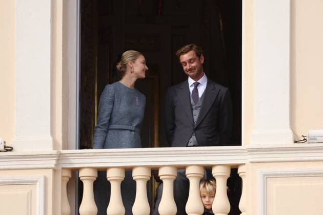 Balcony Palace during the Monaco National Day Celebrations NO TABLOIDS WEB & PRINT, BILDZEITUNG OUT, BILD.DE OUT, NO DAILY MAIL, NO DAILY MAIL GROUP, NO VOICI, NO CLOSER, NO PUBLIC Princess Charlotte, Princess Stephanie, Caroline, of Monaco,Andrea Casiraghi, Tatiana Santo Domingo ,Pierre Casiraghi, Beatrice Borromeo ,Louis Ducruet at the Balcony Palace during the Monaco National Day Celebrations, on November 19 TH 2025  Copyright: xFabricexChasseryx