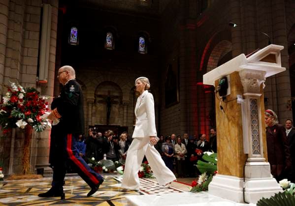 FETE NATIONALE MONACO CATHEDRALE PHOTOPQR NICE MATIN Jean François Ottonello Monaco 19 11 2025 NO TABLOIDS WEB PRINT, NO DAILY MAIL GROUP, NO VOICI, NO GALA Fete Nationale Monegasque 2025 Cathedrale de Monaco Prince Albert II and Princess Charlene Monaco 19 November 2025 Monegasque National Day 2025 Monaco France  Copyright: xPHOTOPQR NICExMATIN MAXPPPxJeanxFrançoisxOttonellox 20251119NIM4398 20251119NIM4398