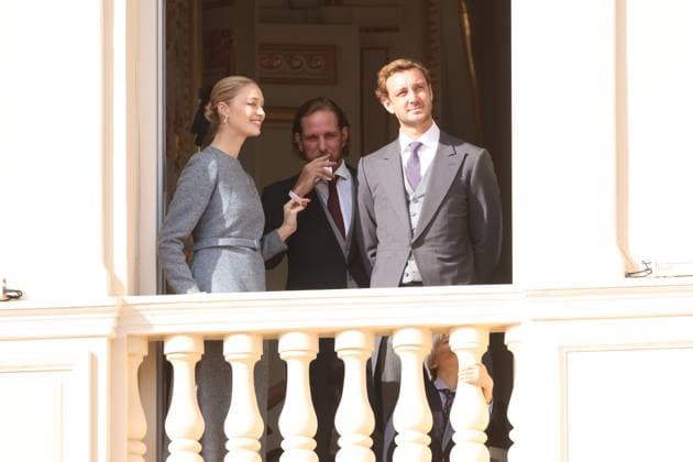 Balcony Palace during the Monaco National Day Celebrations NO TABLOIDS WEB & PRINT, BILDZEITUNG OUT, BILD.DE OUT, NO DAILY MAIL, NO DAILY MAIL GROUP, NO VOICI, NO CLOSER, NO PUBLIC Princess Charlotte, Princess Stephanie, Caroline, of Monaco,Andrea Casiraghi, Tatiana Santo Domingo ,Pierre Casiraghi, Beatrice Borromeo ,Louis Ducruet at the Balcony Palace during the Monaco National Day Celebrations, on November 19 TH 2025  Copyright: xFabricexChasseryx