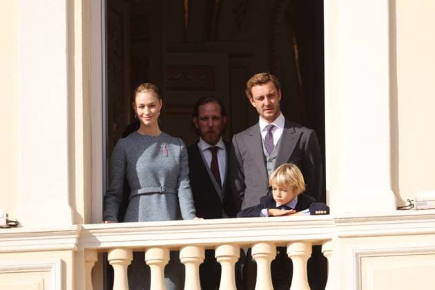 Balcony Palace during the Monaco National Day Celebrations NO TABLOIDS WEB & PRINT, BILDZEITUNG OUT, BILD.DE OUT, NO DAILY MAIL, NO DAILY MAIL GROUP, NO VOICI, NO CLOSER, NO PUBLIC Princess Charlotte, Princess Stephanie, Caroline, of Monaco,Andrea Casiraghi, Tatiana Santo Domingo ,Pierre Casiraghi, Beatrice Borromeo ,Louis Ducruet at the Balcony Palace during the Monaco National Day Celebrations, on November 19 TH 2025  Copyright: xFabricexChasseryx