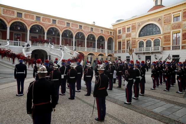 FETE NATIONALE MONACO COUR HONNEUR PALAIS PHOTOPQR NICE MATIN Jean François Ottonello Monaco 19 11 2025 NO TABLOIDS WEB PRINT, NO DAILY MAIL GROUP, NO VOICI, NO GALA Fete Nationale Monegasque 2025 Cour dHonneur du palais princier Monaco 19 November 2025 Monegasque National Day 2025 Monaco France  Copyright: xPHOTOPQR NICExMATIN MAXPPPxJeanxFrançoisxOttonellox 20251119NIM4403 20251119NIM4403