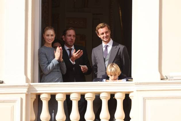 Balcony Palace during the Monaco National Day Celebrations NO TABLOIDS WEB & PRINT, BILDZEITUNG OUT, BILD.DE OUT, NO DAILY MAIL, NO DAILY MAIL GROUP, NO VOICI, NO CLOSER, NO PUBLIC Princess Charlotte, Princess Stephanie, Caroline, of Monaco,Andrea Casiraghi, Tatiana Santo Domingo ,Pierre Casiraghi, Beatrice Borromeo ,Louis Ducruet at the Balcony Palace during the Monaco National Day Celebrations, on November 19 TH 2025  Copyright: xFabricexChasseryx