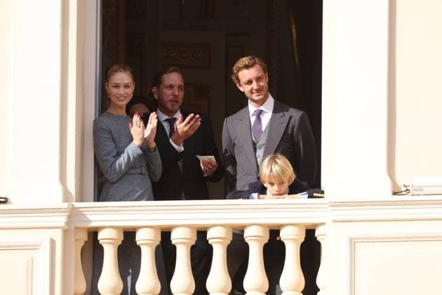 Balcony Palace during the Monaco National Day Celebrations NO TABLOIDS WEB & PRINT, BILDZEITUNG OUT, BILD.DE OUT, NO DAILY MAIL, NO DAILY MAIL GROUP, NO VOICI, NO CLOSER, NO PUBLIC Princess Charlotte, Princess Stephanie, Caroline, of Monaco,Andrea Casiraghi, Tatiana Santo Domingo ,Pierre Casiraghi, Beatrice Borromeo ,Louis Ducruet at the Balcony Palace during the Monaco National Day Celebrations, on November 19 TH 2025  Copyright: xFabricexChasseryx