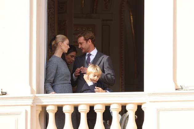 Balcony Palace during the Monaco National Day Celebrations NO TABLOIDS WEB & PRINT, BILDZEITUNG OUT, BILD.DE OUT, NO DAILY MAIL, NO DAILY MAIL GROUP, NO VOICI, NO CLOSER, NO PUBLIC Princess Charlotte, Princess Stephanie, Caroline, of Monaco,Andrea Casiraghi, Tatiana Santo Domingo ,Pierre Casiraghi, Beatrice Borromeo ,Louis Ducruet at the Balcony Palace during the Monaco National Day Celebrations, on November 19 TH 2025  Copyright: xFabricexChasseryx