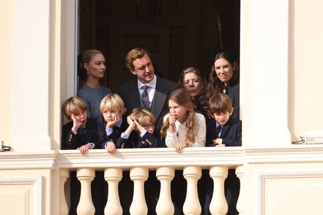 Balcony Palace during the Monaco National Day Celebrations NO TABLOIDS WEB & PRINT, BILDZEITUNG OUT, BILD.DE OUT, NO DAILY MAIL, NO DAILY MAIL GROUP, NO VOICI, NO CLOSER, NO PUBLIC Princess Charlotte, Princess Stephanie, Caroline, of Monaco,Andrea Casiraghi, Tatiana Santo Domingo ,Pierre Casiraghi, Beatrice Borromeo ,Louis Ducruet at the Balcony Palace during the Monaco National Day Celebrations, on November 19 TH 2025  Copyright: xFabricexChasseryx