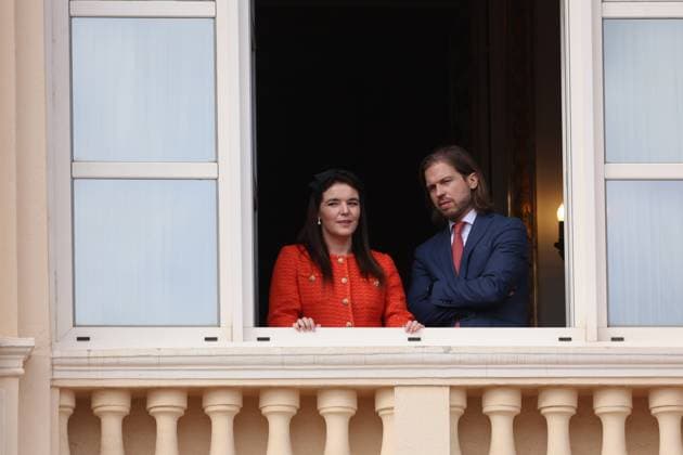 Balcony Palace during the Monaco National Day Celebrations NO TABLOIDS WEB & PRINT, BILDZEITUNG OUT, BILD.DE OUT, NO DAILY MAIL, NO DAILY MAIL GROUP, NO VOICI, NO CLOSER, NO PUBLIC Princess Charlotte, Princess Stephanie, Caroline, of Monaco,Andrea Casiraghi, Tatiana Santo Domingo ,Pierre Casiraghi, Beatrice Borromeo ,Louis Ducruet at the Balcony Palace during the Monaco National Day Celebrations, on November 19 TH 2025  Copyright: xFabricexChasseryx
