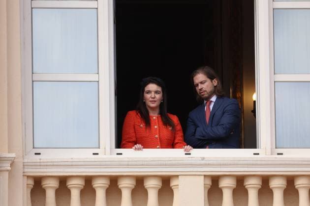 Balcony Palace during the Monaco National Day Celebrations NO TABLOIDS WEB & PRINT, BILDZEITUNG OUT, BILD.DE OUT, NO DAILY MAIL, NO DAILY MAIL GROUP, NO VOICI, NO CLOSER, NO PUBLIC Princess Charlotte, Princess Stephanie, Caroline, of Monaco,Andrea Casiraghi, Tatiana Santo Domingo ,Pierre Casiraghi, Beatrice Borromeo ,Louis Ducruet at the Balcony Palace during the Monaco National Day Celebrations, on November 19 TH 2025  Copyright: xFabricexChasseryx